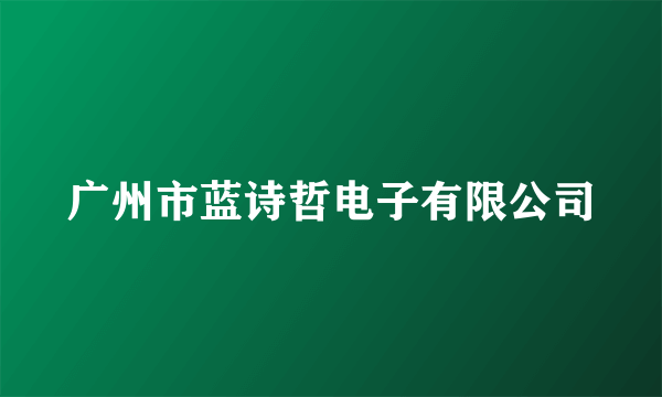 广州市蓝诗哲电子有限公司