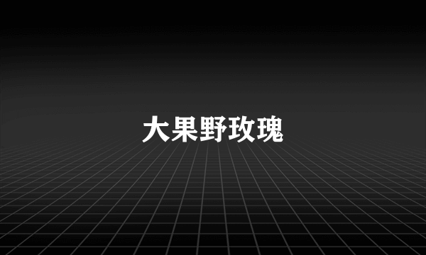 大果野玫瑰