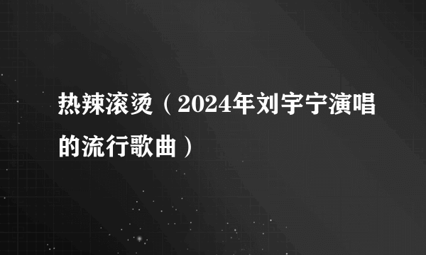 热辣滚烫（2024年刘宇宁演唱的流行歌曲）
