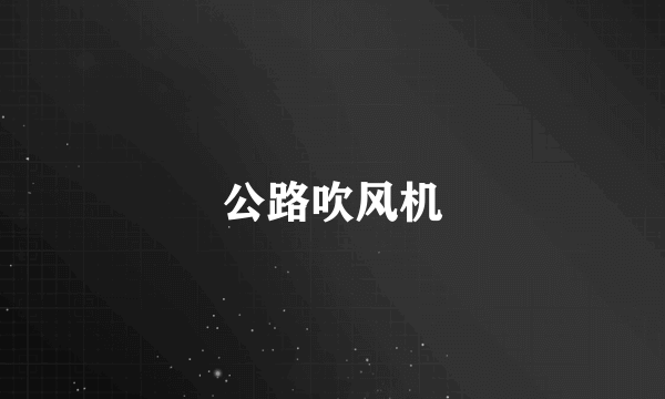 公路吹风机