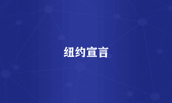 纽约宣言