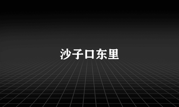 沙子口东里