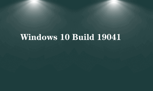 Windows 10 Build 19041