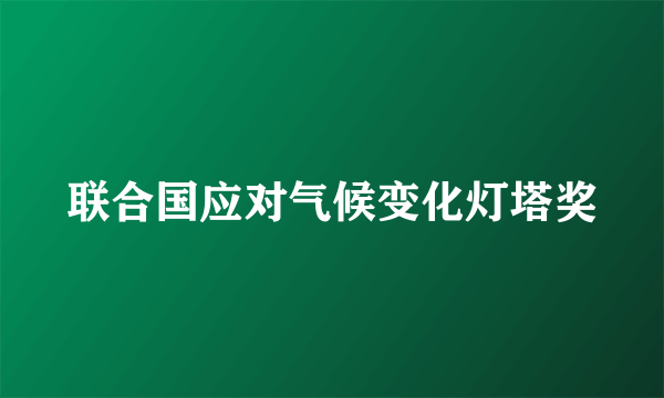 联合国应对气候变化灯塔奖