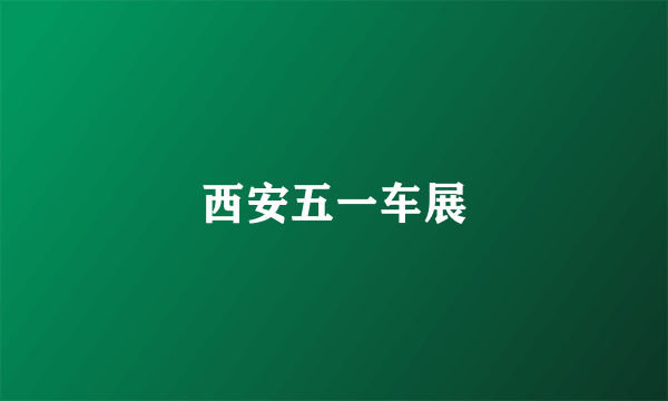 西安五一车展