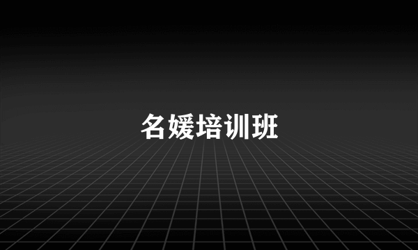 名媛培训班