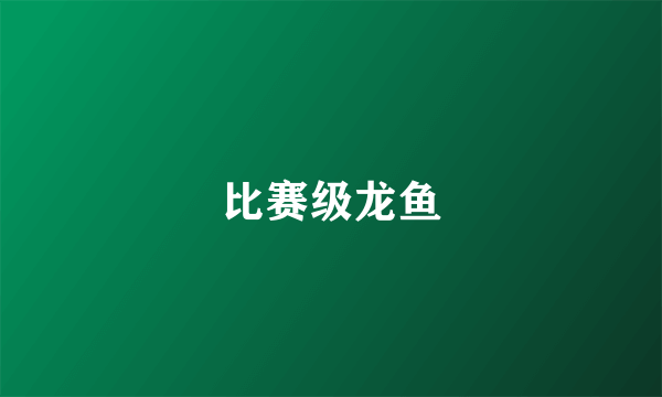 比赛级龙鱼