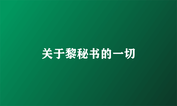 关于黎秘书的一切