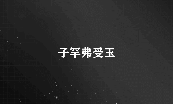 子罕弗受玉