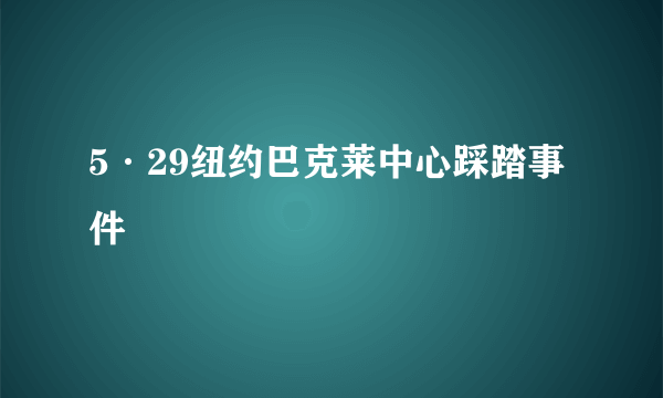 5·29纽约巴克莱中心踩踏事件