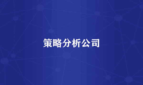 策略分析公司