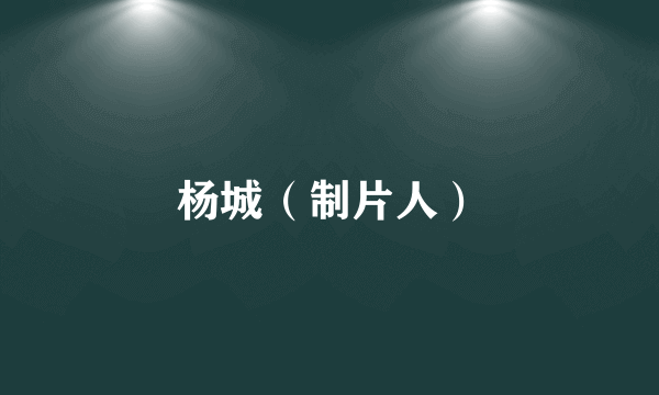 杨城（制片人）