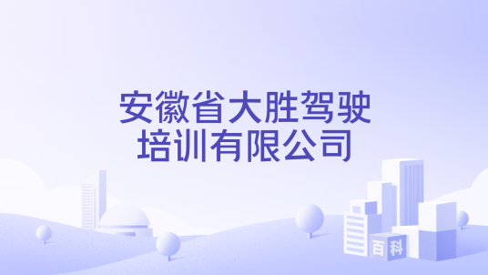 安徽省大胜驾驶培训有限公司