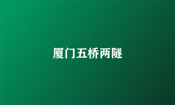 厦门五桥两隧