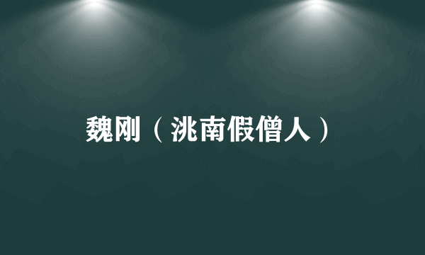 魏刚（洮南假僧人）