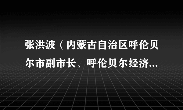 张洪波（内蒙古自治区呼伦贝尔市副市长、呼伦贝尔经济技术开发区党工委书记）