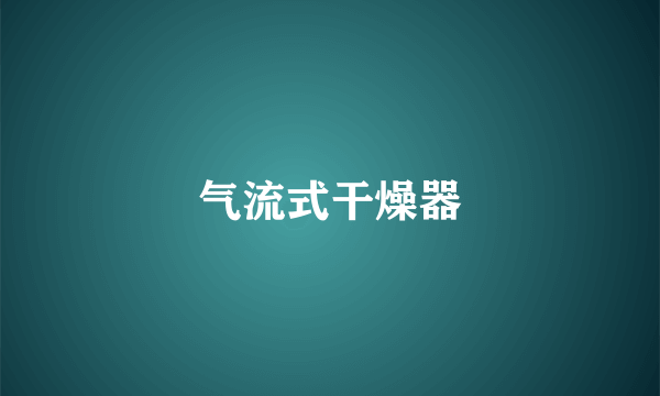 气流式干燥器