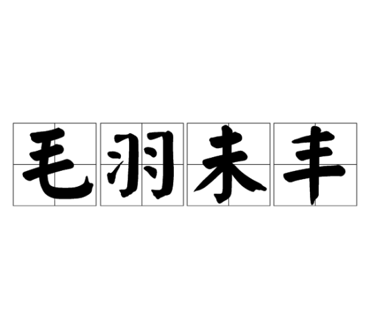 毛羽未丰