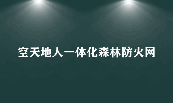 空天地人一体化森林防火网