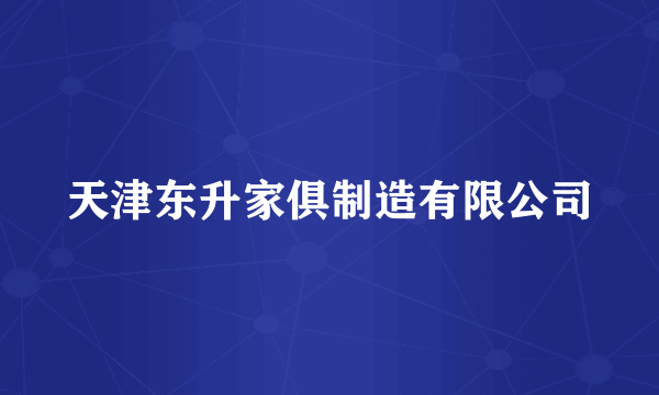 天津东升家俱制造有限公司