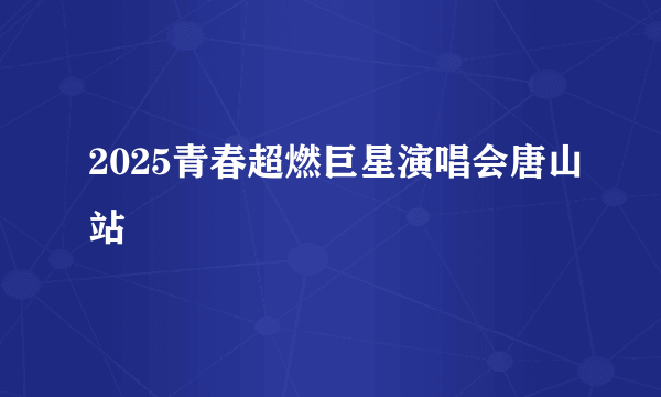 2025青春超燃巨星演唱会唐山站