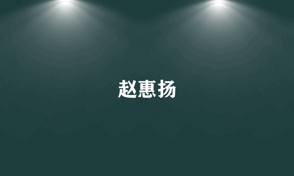 赵惠扬