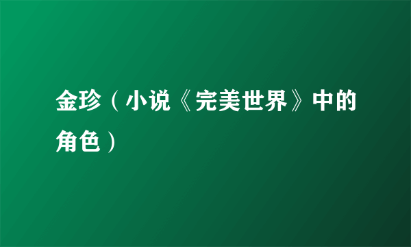 金珍（小说《完美世界》中的角色）