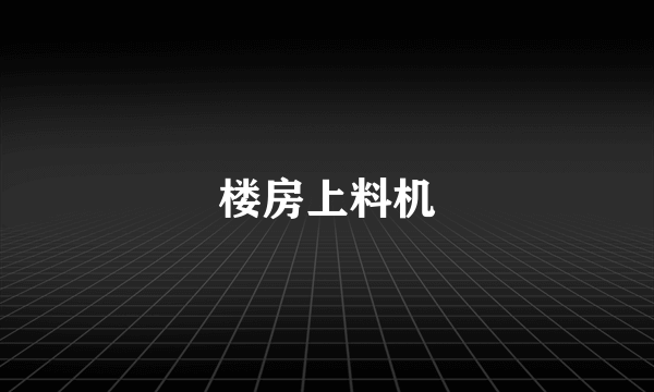 楼房上料机