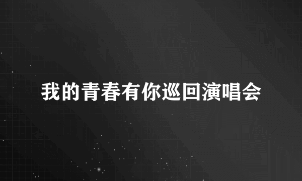 我的青春有你巡回演唱会