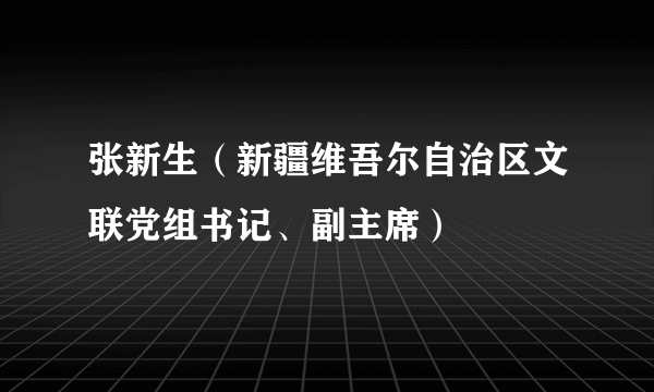 张新生（新疆维吾尔自治区文联党组书记、副主席）