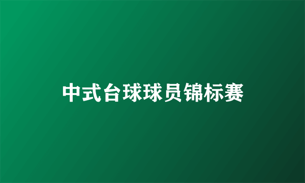 中式台球球员锦标赛