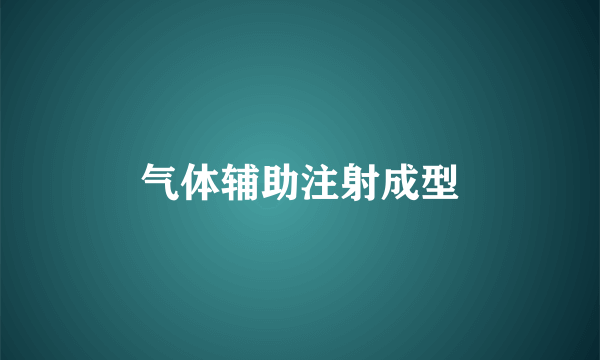 气体辅助注射成型