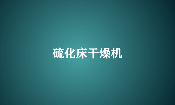硫化床干燥机