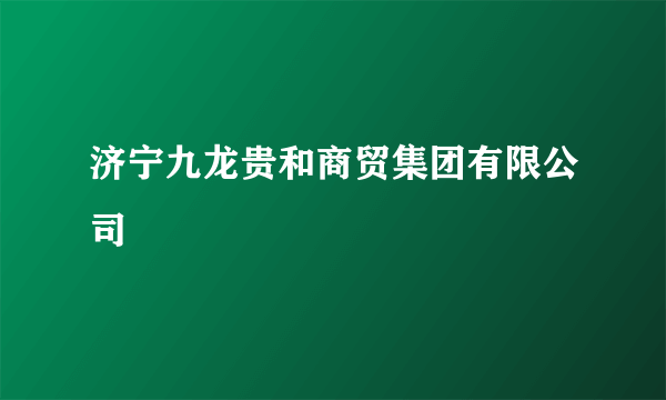 济宁九龙贵和商贸集团有限公司