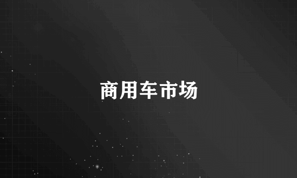 商用车市场