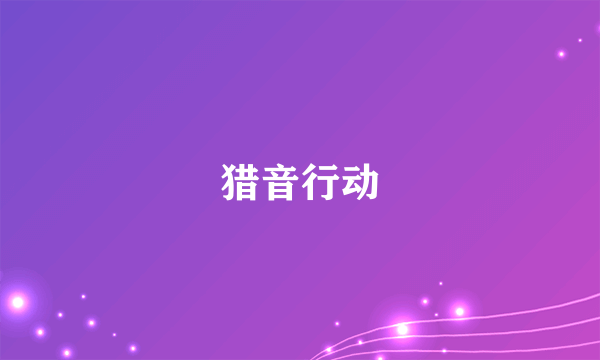 猎音行动