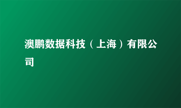 澳鹏数据科技（上海）有限公司