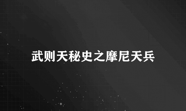 武则天秘史之摩尼天兵