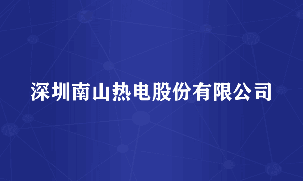 深圳南山热电股份有限公司