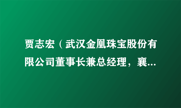 贾志宏（武汉金凰珠宝股份有限公司董事长兼总经理，襄阳轴承实控人）