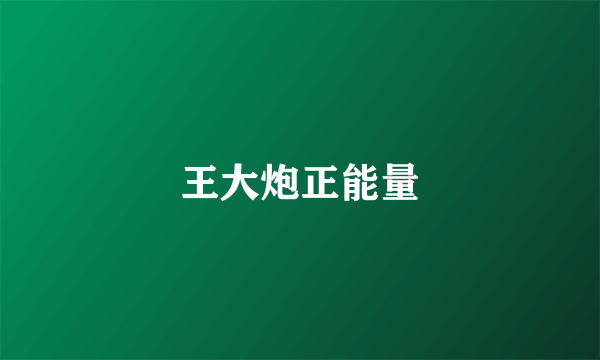 王大炮正能量