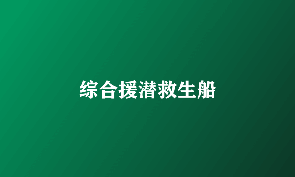 综合援潜救生船