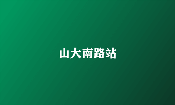 山大南路站