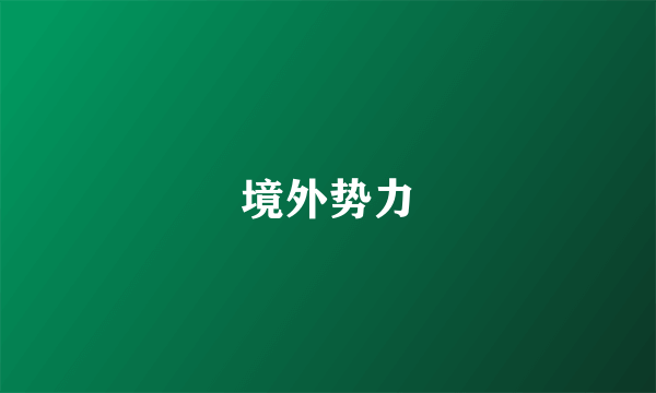 境外势力