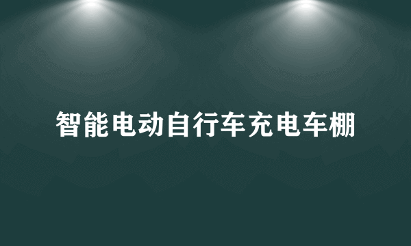 智能电动自行车充电车棚