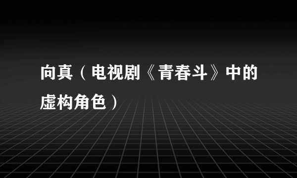 向真（电视剧《青春斗》中的虚构角色）