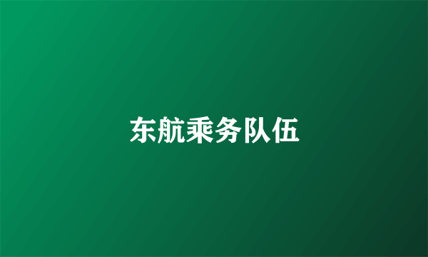 东航乘务队伍