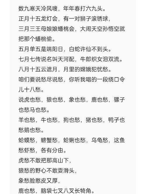 十八愁绕口令（快板绕口令节目）