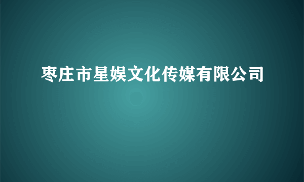 枣庄市星娱文化传媒有限公司