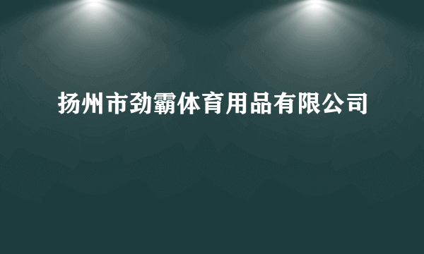 扬州市劲霸体育用品有限公司
